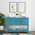 thumbnail image 4 of Costway Sideboard Buffet Table Wooden Console Table w/ Drawers & Storage Cabinets Blue, 4 of 12