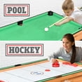 thumbnail image 4 of 4in1 Multi Game Table, 48" Sports Arcade with Accessories, Ping Pong, Air Hockey, Pool Billiards, Soccer Foosball All in One, for Indoor and Outdoor, Family, Kids and Adults, 4 of 7