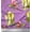 Amethyst, variant on Soimoi White Silk Fabric Triangle,Leaves & Lily Flower Printed Fabric 1 Yard 42 Inch Wide