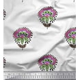 thumbnail image 1 of Soimoi Modal Satin Fabric Leaves & Floral Block Decor Fabric Printed Yard 42 Inch Wide, 1 of 3