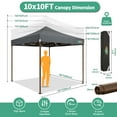 thumbnail image 2 of SANOPY 10x10 Heavy Duty Pop Up Canopy Tent with 4 Sidewalls, Commercial Instant Waterproof Canopy Tent, UV 50+, Upgraded Thickened Hexagonal Legs, Gray, 2 of 8