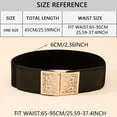 thumbnail image 4 of IQOGKRN Women's Elastic Wide Waist Belt with Buckle Stretchy Cincher for Dresses & Coats Black3 One Size, 4 of 8