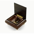 thumbnail image 2 of Gorgeous Handcrafted Natural Wood Tone Musical Jewelry Box with Holy Cross Inlay - Feelings, 2 of 2