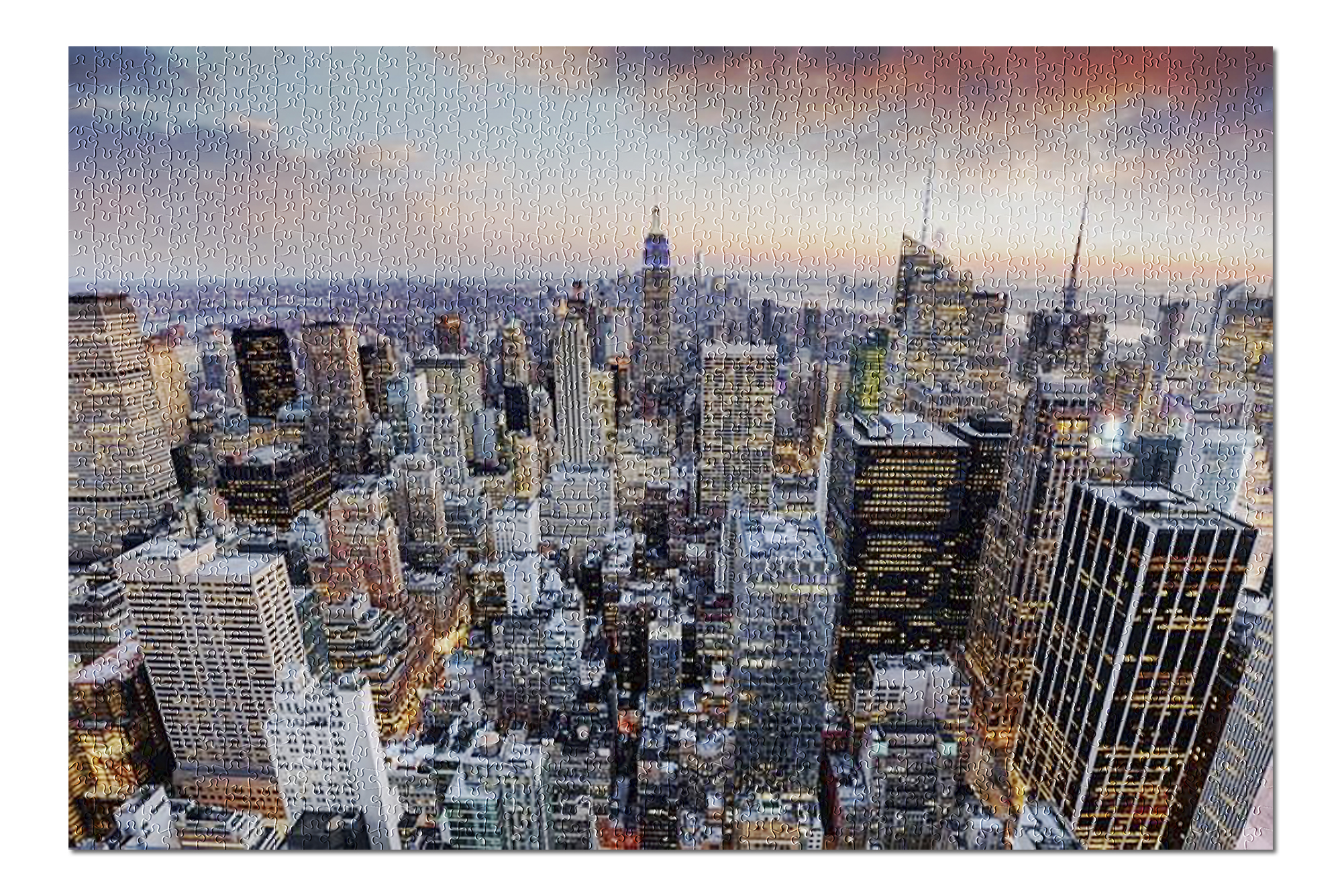New York City Skyline at Sunset Wide Angle 9003213 (20x30 Premium 1000 Piece Jigsaw Puzzle New York City Skyline at Sunset Wide Angle 9003213 (20x30 Premium 1000 Piece Jigsaw Puzzle