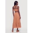 thumbnail image 3 of Women's Smocked Cutout Strapless Tiered Maxi Dress, 3 of 3