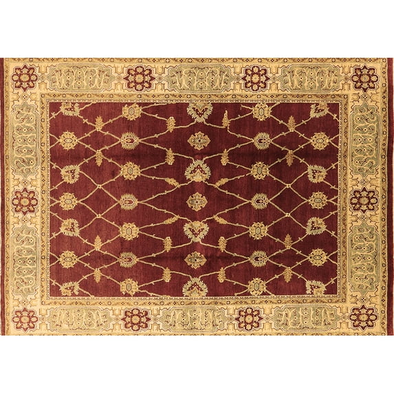 Ahgly Company Indoor Rectangle Oriental Brown Traditional Area Rugs, 8' x 12'