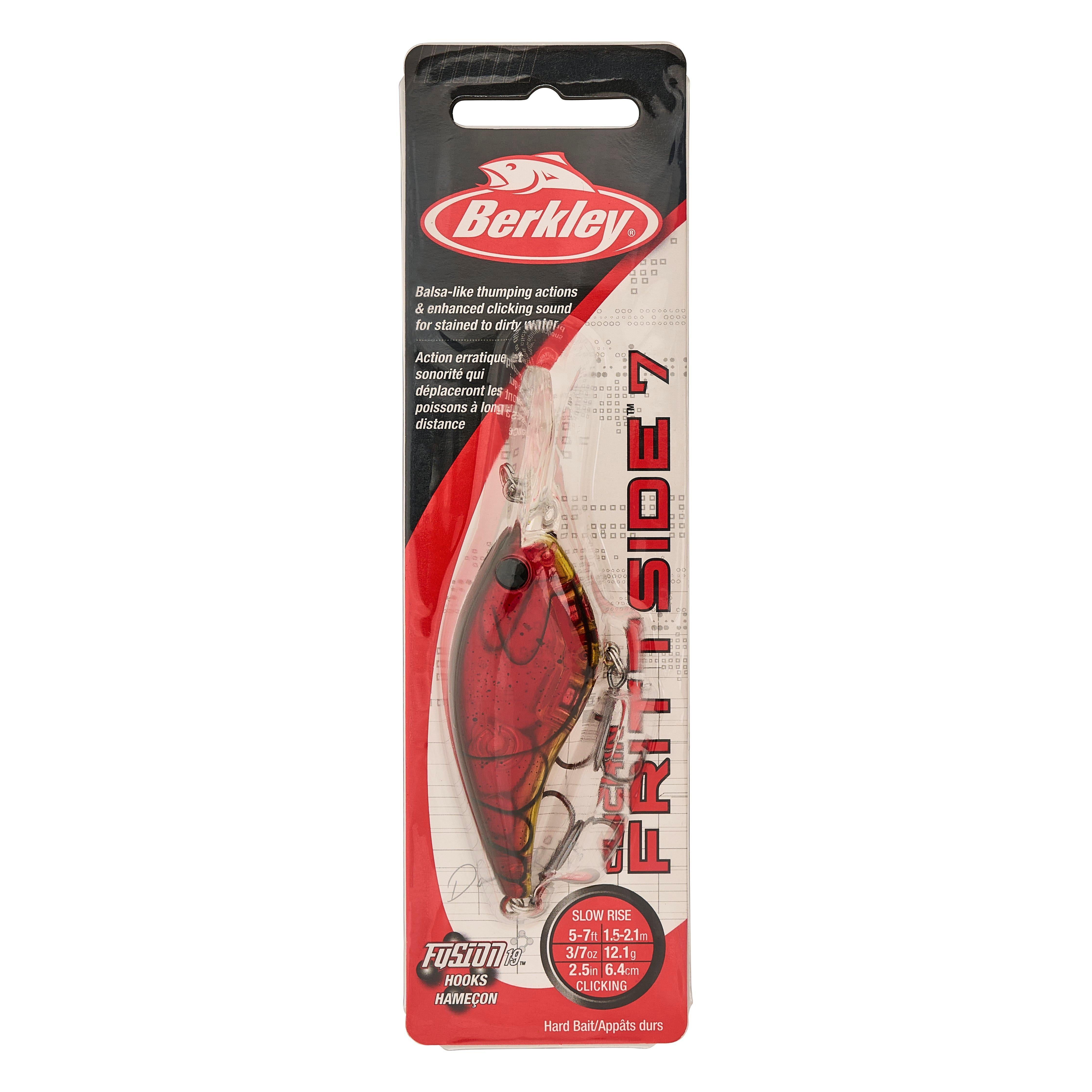 Berkley Clickin’ Frittside Fishing Lure, Ghost Red Craw, 7 (3/7 oz)