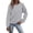 Grey, variant on Duoif Fall Sweatshirts for Women, Women's Cute Crewneck Pullover - Oversized Fleece Winter Top Womens Sweatshirt Beige L
