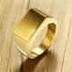 thumbnail image 2 of Anillo cuadrado Punk para hombre, joyería de acero inoxidable 316L, anillos personalizados, Color negro, dorado y plateado, accesorios de joyería impermeables, regalos, 2 of 4