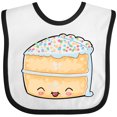 thumbnail image 3 of Inktastic Cute Smiling Cake with Confetti Sprinkles Boys or Girls Baby Bib, 3 of 4