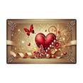 thumbnail image 2 of Yunuuuoa Valentine's Day Heart Doormat Romantic Festive Entryway Mat Non-Slip Bathroom Rug Durable Velvet Decor Sproof Washable Floor Mat for Home Decor, 2 of 6
