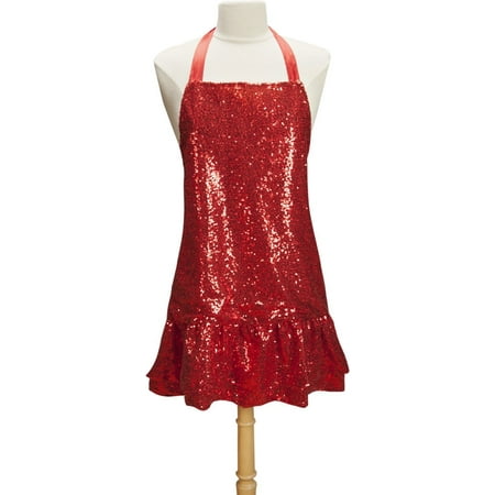 - Women'S Sequin Apron Red, Perfect for Holiday Etertaining By Manual