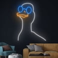 thumbnail image 3 of Handmadetneonsign Duck Glasses Neon Light, Glass Duck Led Light, Duck Led Sign, Duck Neon Sign, 3 of 5