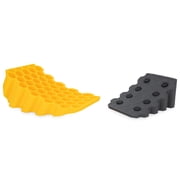 Camco Curved Camper/RV Leveler & RV Wheel Chock, Compatible with Trailers Up to 30,000 lb (44423)