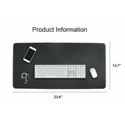 Pose Fine Leather Desk Pad, Double-Sided Desk Waterproof Protector Pad, Grey