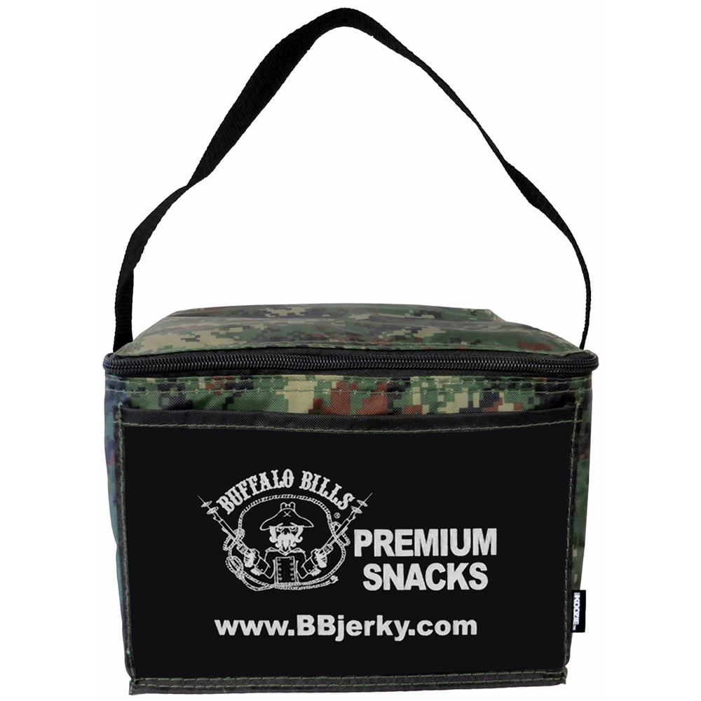 Buffalo Bills 7-Piece Premium Beef Jerky Sampler Camo 6-Pack Gift Cooler (7 assorted jerky packs)