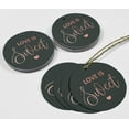 thumbnail image 4 of Inkdotpot Pack Of 50 Love Is Sweet Wedding Favor Paper Tags Craft Real Rose Gold Foil Hang Tags, 4 of 7