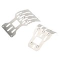 thumbnail image 5 of 2Pcs RC Front Rear Chassis Skid Plates Stainless Steel Silver Armor Protection Plate RC Accessories for ARRMA,, 5 of 5