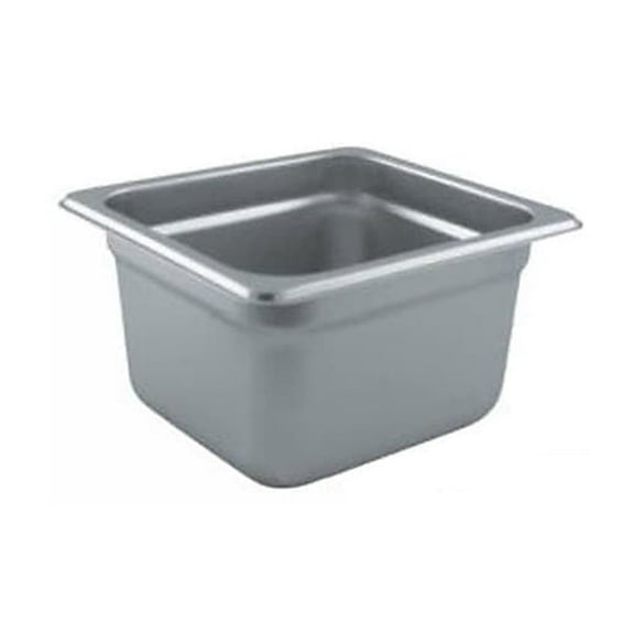 Winco Sixth Size 4"  Steam Table Pan 7.0" L X 6.5" W X 4.1" H Silver 78764