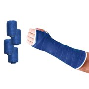 Cast Tape 3" x 4 yds. 10 Rolls of Fiberglass Casting Tape for immobilization of Upper and Lower Extremities. Blue Color. Water-Activated Resin. Porous Weave. Latex-Free.