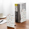 thumbnail image 5 of Susaid Cartoon House Print Wooden Bookends Decorative Book Ends for Shelves Heavy Books Holder Organizer Non-Slip Desk Book End for Kids Room Office School 1 Pairs, 5 of 8