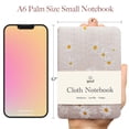 thumbnail image 3 of ipoul Fabric Pocket Notebook, Hardcover Journal, A6, 4x6 Small Notebook & Sketchbook, Lay Flat, Daisy Gifts for Women, Pink, 3 of 9