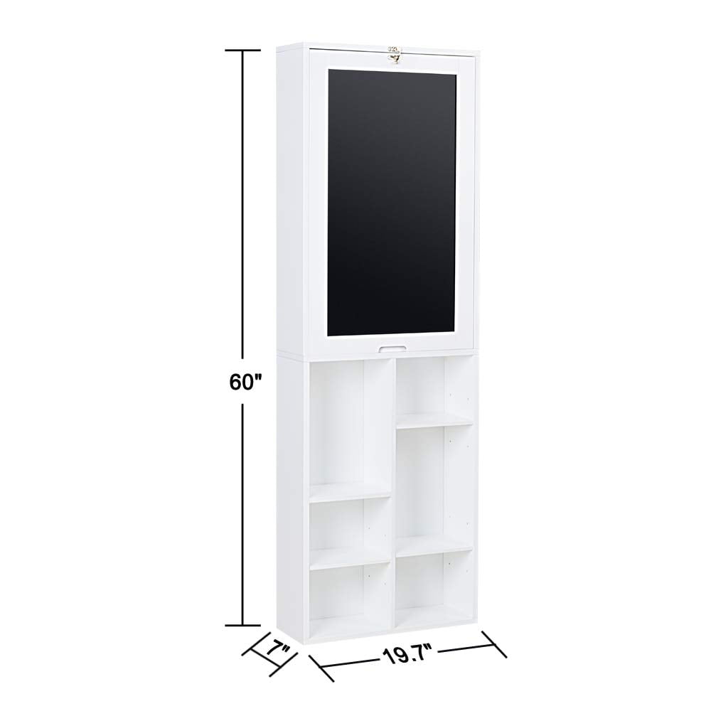 Utopia alley sh3ww collapsible fold down desk table & wall cabinet with chalkboard & bottom sale shelf
