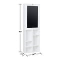 thumbnail image 6 of Utopia Alley Collapsible Fold Down Desk Table with Storage Cabinet & Bottom Shelves - Convertible Foldable Desk Furniture with Chalkboard Wall - Computer Desk With Storage for Small Spaces - White, 6 of 10