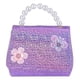 thumbnail image 1 of 1 Pc Flower Pattern Crossbody Bag Creative Chain Bag Mini Pearl Handbag for Children Kids (Purple), 1 of 4