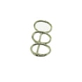 thumbnail image 2 of Bearachild 1 Juego de anillos para libros, Metal suelto con buena resistencia, plata, tres círculos consecutivos, Kit DIY, accesorios de papelería para Artesanía 15 mm Bearachild HA059761-01, 2 of 6