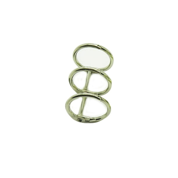 Bewildely 1 Juego de anillos para libros, Metal suelto con buena resistencia, plata, tres círculos consecutivos, Kit DIY, accesorios de papelería para Artesanía 15 mm Bewildely HA059761-01