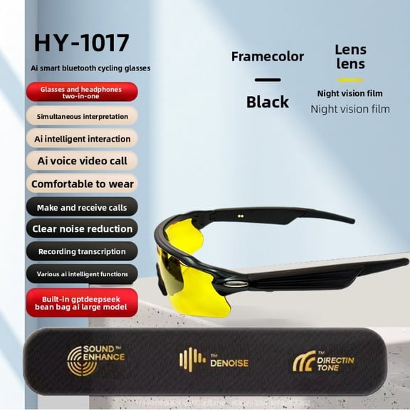2026 AI Cycling Smart Glasses, Bluetooth Smart Audio, Running Sunglasses with Music&Hands-Free Calls, Voice Assistant, Open-Ear Speakers Polarized Sports for Fishing Hiking