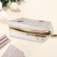 thumbnail image 2 of 1 Pc Bolsa de Maquillaje de Labios de Lentejuelas para Mujeres para Viajes Vacaciones Camping Rosa Blanca de Tela de Lentejuelas de PU, 2 of 3