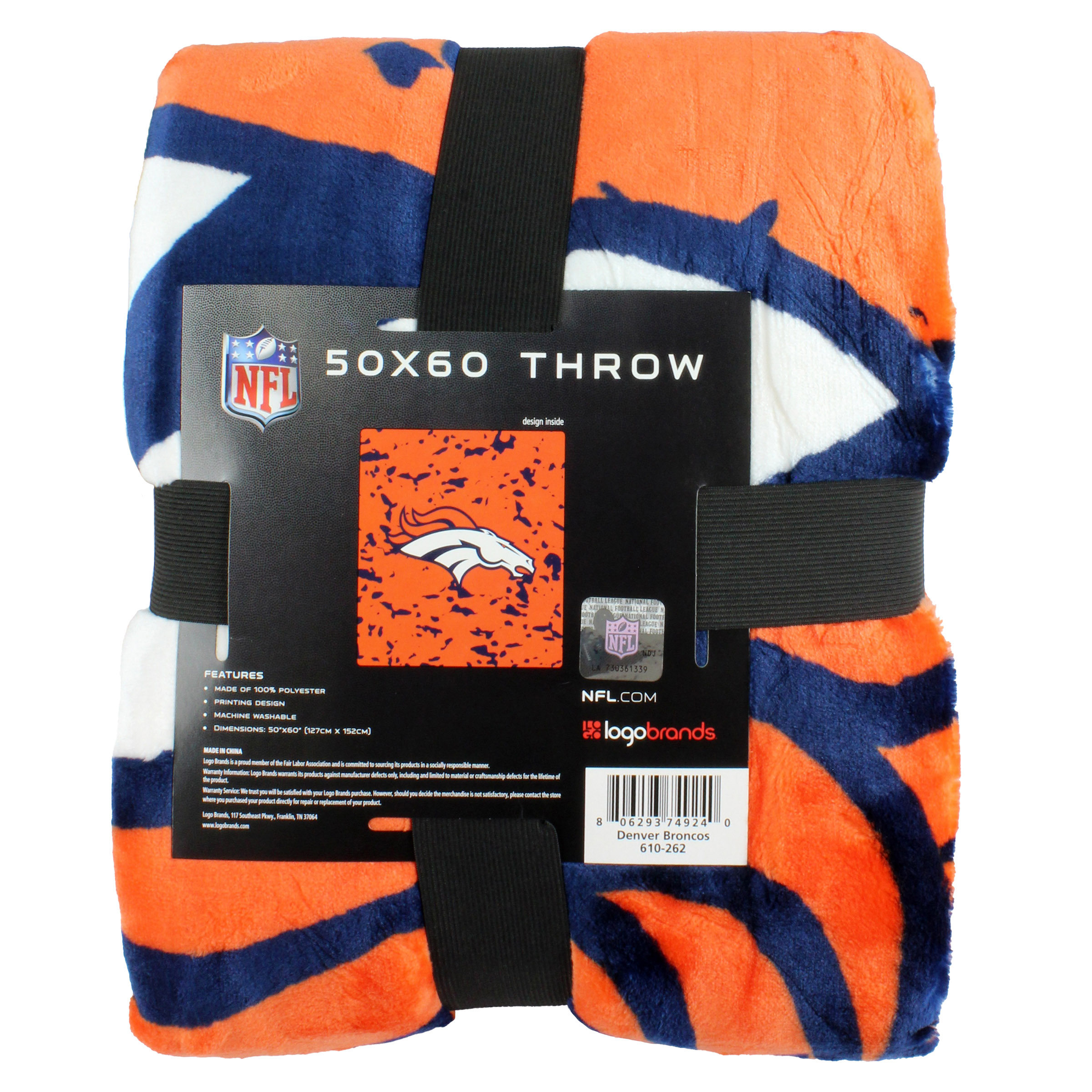 Denver Broncos 50" x 60" Teen Adult Unisex Comfy Throw Blanket - image 3 of 5