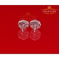thumbnail image 6 of King of Bling's 0.40ct Diamond 925 Sterling Silver White Floral Earrings For Men's / Women's, 6 of 12
