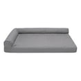 thumbnail image 5 of FurHaven Pet Products Paw-Quilted Cooling Gel Memory Foam Deluxe L-Chaise Pet Bed for Dogs & Cats - Titanium, Large, 5 of 12