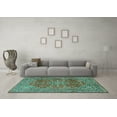 thumbnail image 3 of Ahgly Company Indoor Rectangle Persian Turquoise Blue Traditional Area Rugs, 7' x 9', 3 of 4