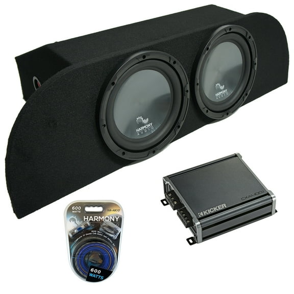 2003-2008 Fits Nissan 350Z Coupe Harmony R104 Dual 10" Strut Sub Box & CXA400.1