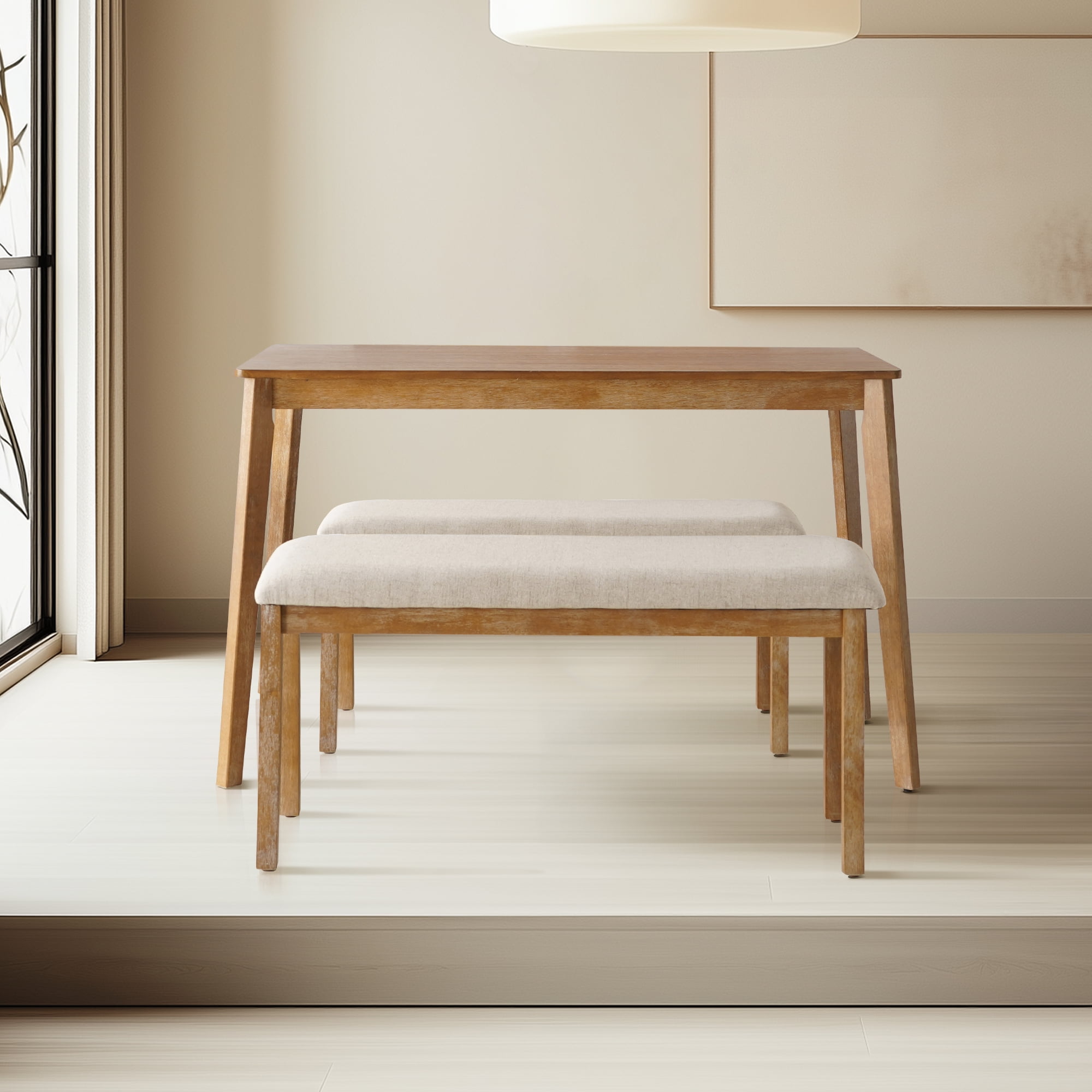 KithKasa 40in Dining Bench for Indoor Use, End of Bed Bench,Entryway Bench with Soft Padded and Solid Wood Legs for Bedroom, Kitchen, Dining  Room