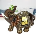 thumbnail image 4 of Three-Dimensional Relief Small And Cute Resin Elephant Decoration, Desktop Elephant Statue, For , Study Living Room, Desk Decoration Medium Size,Small Size, 4 of 8