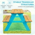 thumbnail image 5 of Kadyn Outdoor Table & Bench Set, Kids Backyard Furniture,Children Outdoor Wooden Table with Bench Seats for Indoor and Outdoor Use-Natural, 5 of 8