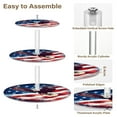 thumbnail image 4 of Wobogo American Flag with Eagle 3 Tier Acrylic Cake Stand with Clear Round Hold for Wedding Holiday Birthday Baby Shower Tea Party, 4 of 8