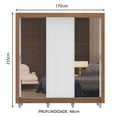 thumbnail image 3 of Ropero Closet Madesa Lyon 3 Puertas con Espejos Pies M/B 1, 3 of 5