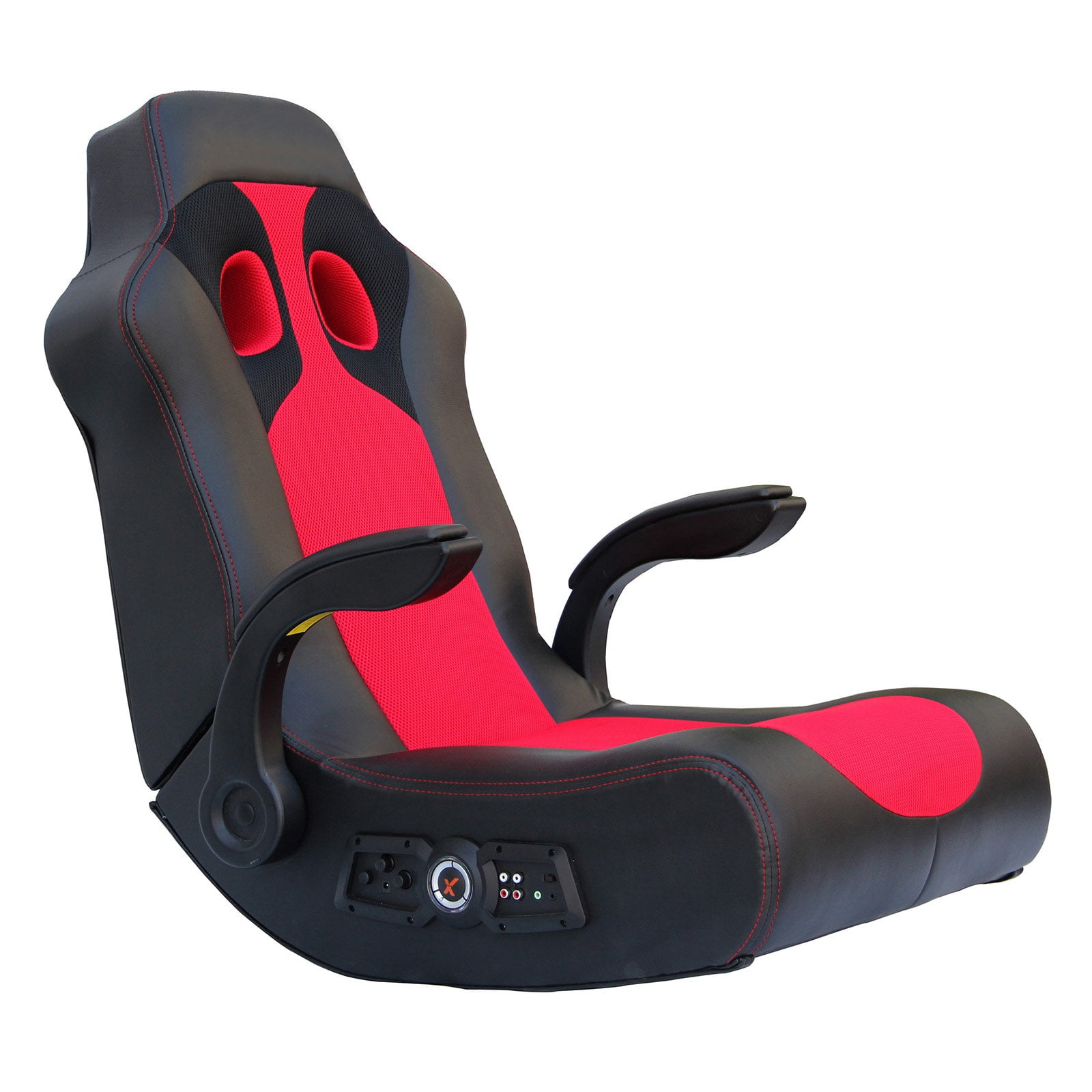 X Rocker Vibe 2 1 Bluetooth Gaming Chair Rocker Black Red