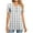 White, variant on ZQUUVOU Women's T-Shirt Plaid V-Neck Button Printed Short Sleeve Blouse Rose Gold (M)