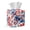 American Flag Tie-dye, variant on COEQINE PU Leather Square Tissue Box Cover, Snap Closure for Easy Refill & Storage, Universal Decorative Tissue Holder for Home Bedroom Car Office Desk, Vintage Monstera Leaf