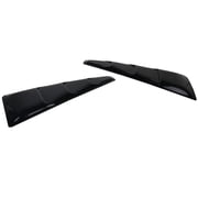 Ikon Motorsports Compatible with 05-14 Mustang Panel Translucent Smoked Rear Quarter Side Window Louvers Scoop Cover Vent Slotted 2005 2006 2007 2008 2009 2010 2011 2012 2013 2014