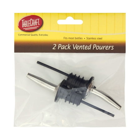 TableCraft Stainless Steel Vented Pourers, Set of 2