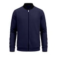 thumbnail image 4 of YUGYXL Long Sleeve Shirts for Men Fall Big and Tall Sport Shirt Classy Casual Baggy Fit Athletic Tops Navy Jackets, 4 of 5