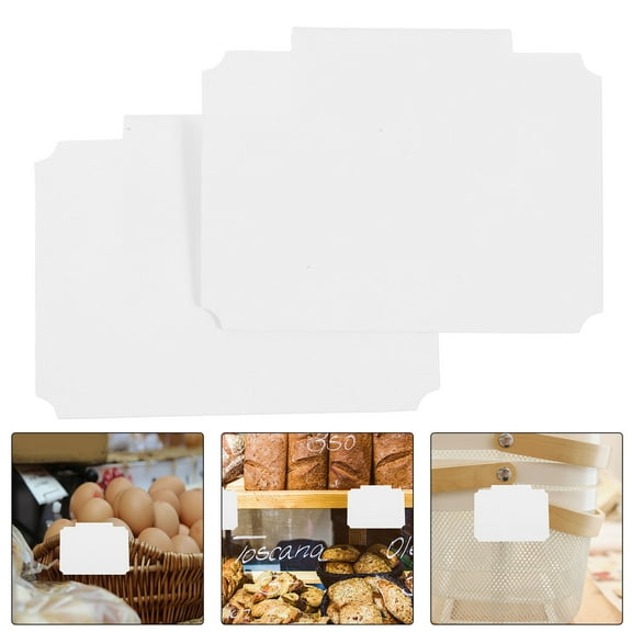 OFFIGAM Basket Labels Clips PVC 8 Pieces Reusable Organizer Tags for Storage Baskets and Containers